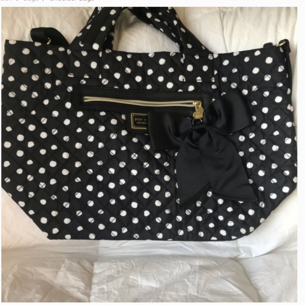 Betsey Johnson Polka Dot Quilted Purse